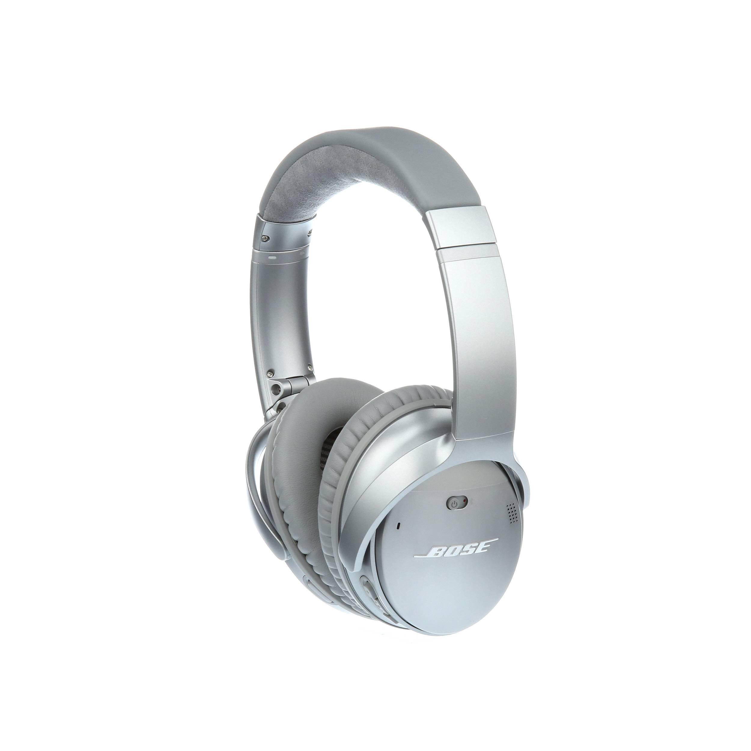  Bose QuietComfort 35 II Noise Cancelling Bluetooth  Headphonesâ€” Wireless, Over Ear Headphones with Built in Microphone and  Alexa Voice Control, Silver : Electronics
