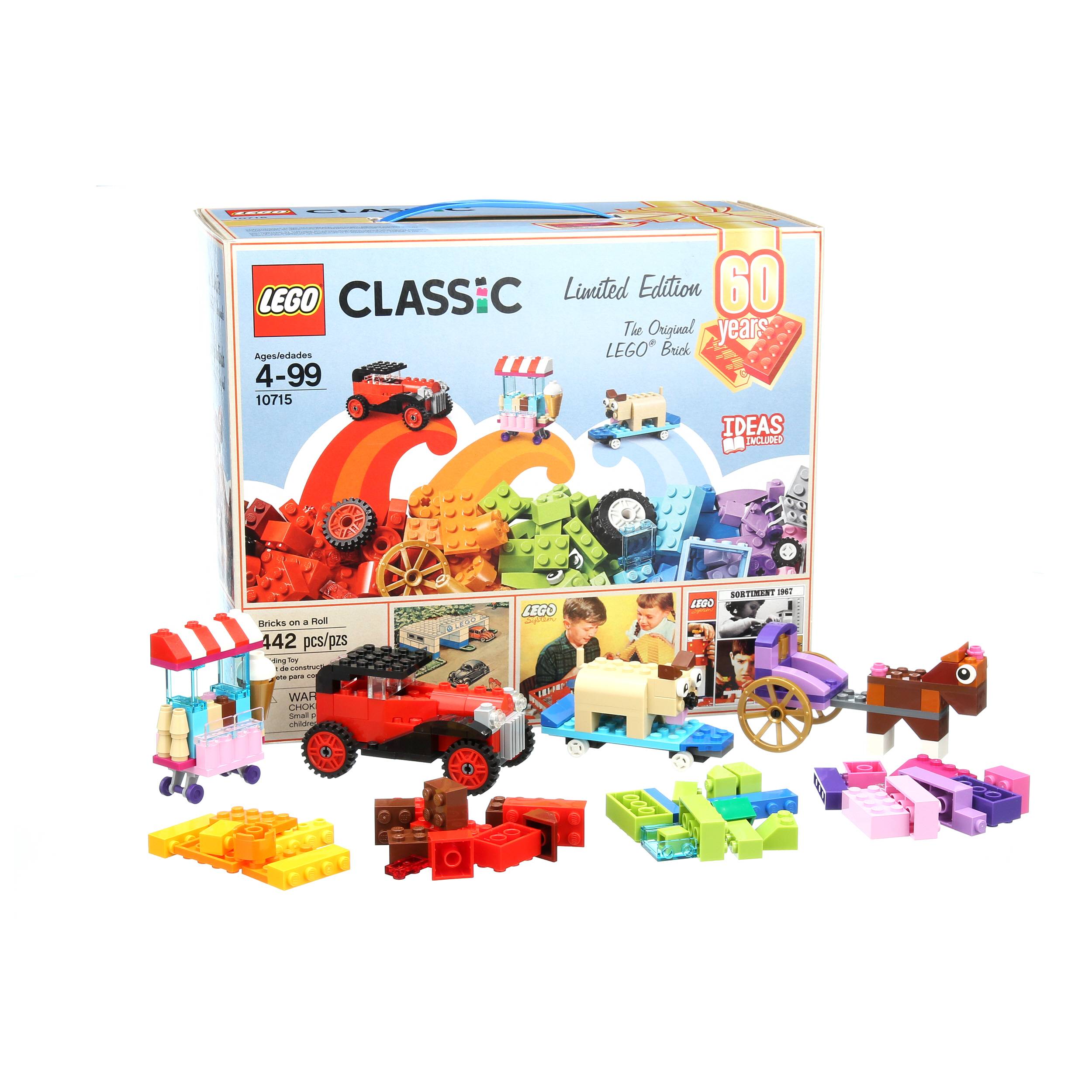 442 Pieces Exclusive LEGO Classic Bricks on a Roll 10715-60th Anniversary Limited Edition 